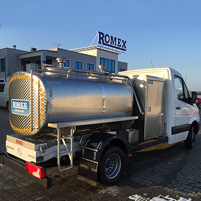 ROMEX 2000L tanker on Mercedes Sprinter chassis - Romex Website